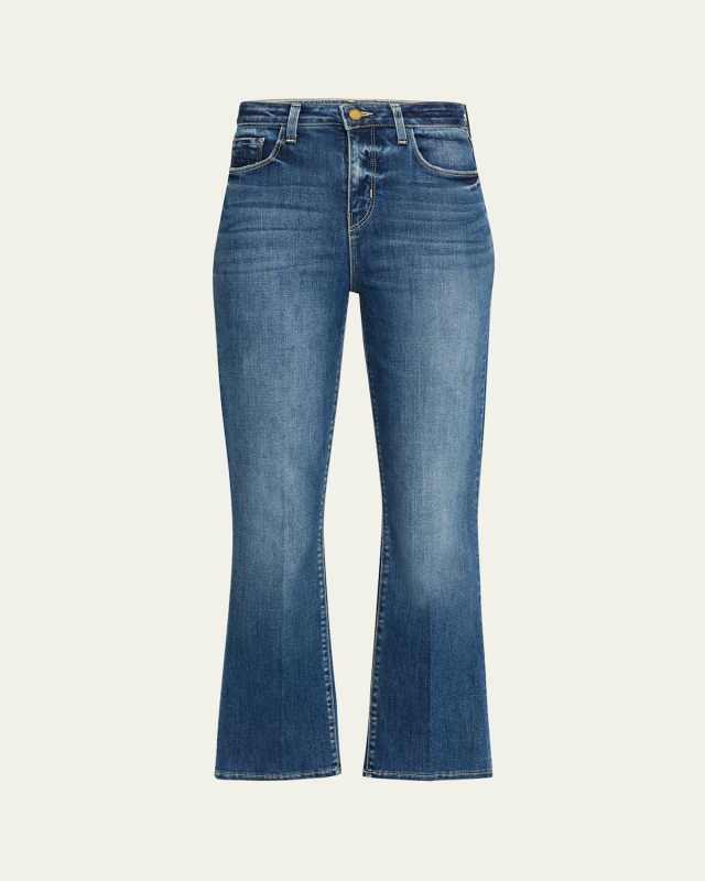 Tati High-Rise Cropped Micro Bootcut Jeans